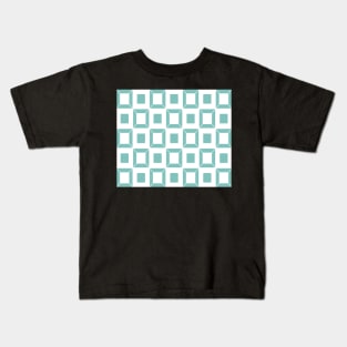 Abstract geometric pattern - blue and white. Kids T-Shirt